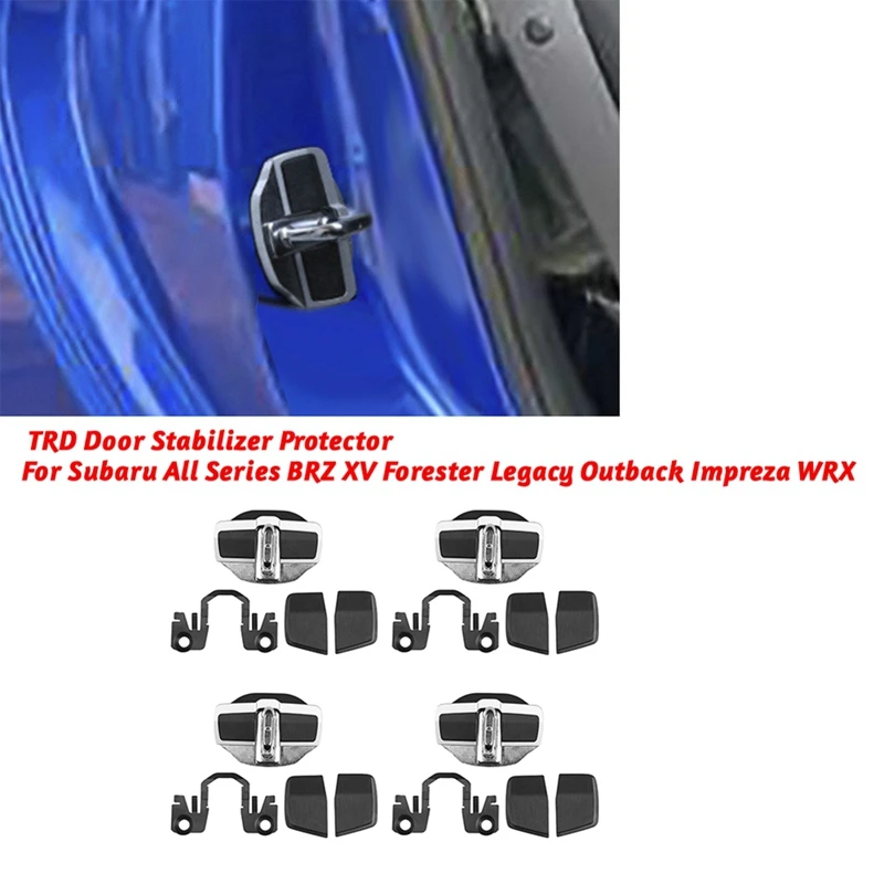 

4 Set Car TRD Door Stabilizer Latches Protector Cover for Subaru All Series BRZ XV Forester Legacy Outback Impreza WRX