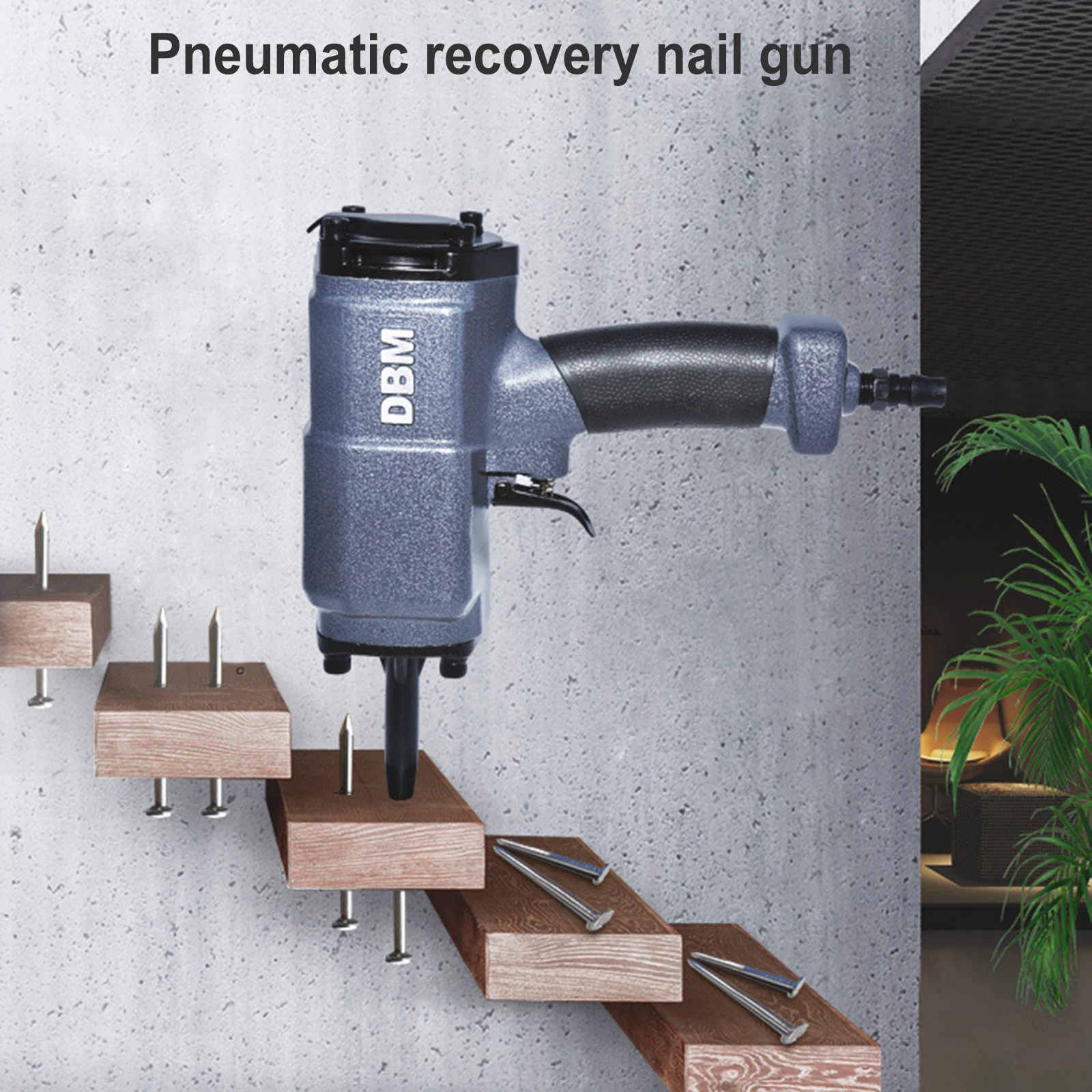 NP 50 Nailer Pull Gun Pneumatic Nail Puller Air Stapler Gun Woodworking Nail Remover Tool Pull Out 1-5mm Size Nails