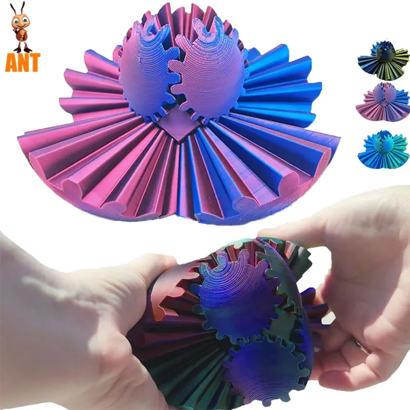 Piłka zębaty z nadrukiem 3D Spin Ball dla autyzmu ADHD Lęk Kolorowa piłka obrotowa Fidget Spinner Zabawki antystresowe