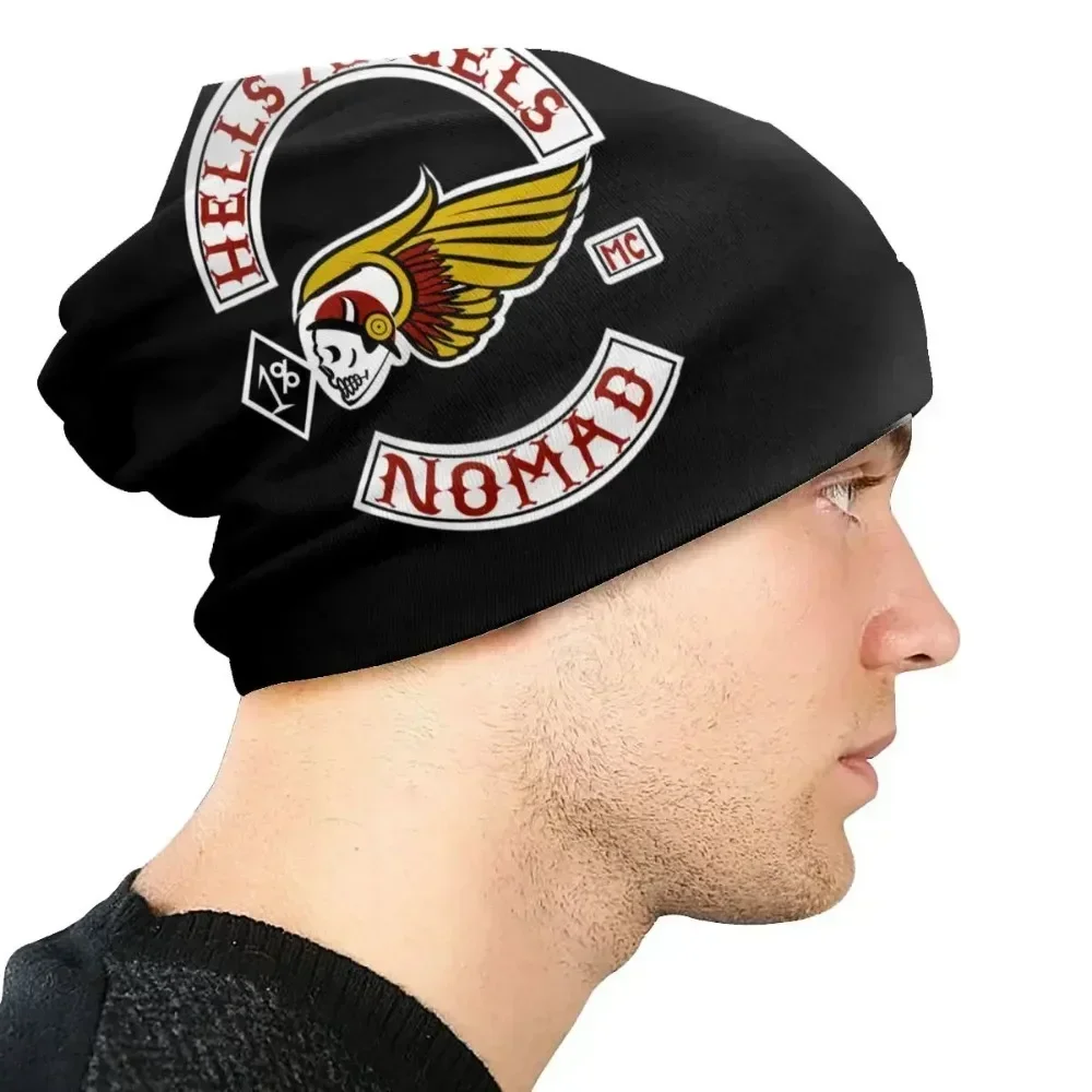 للجنسين الشتاء الدافئة الحياكة قبعة الجحيم الملائكة شعار الهيب هوب السترة كاب