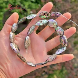 10x15mm-12x18mm Irregular Shape Abalone Shell Natural Stone Beads For DIY Necklace Bracelet Jewelry Making Strand 15 Inches