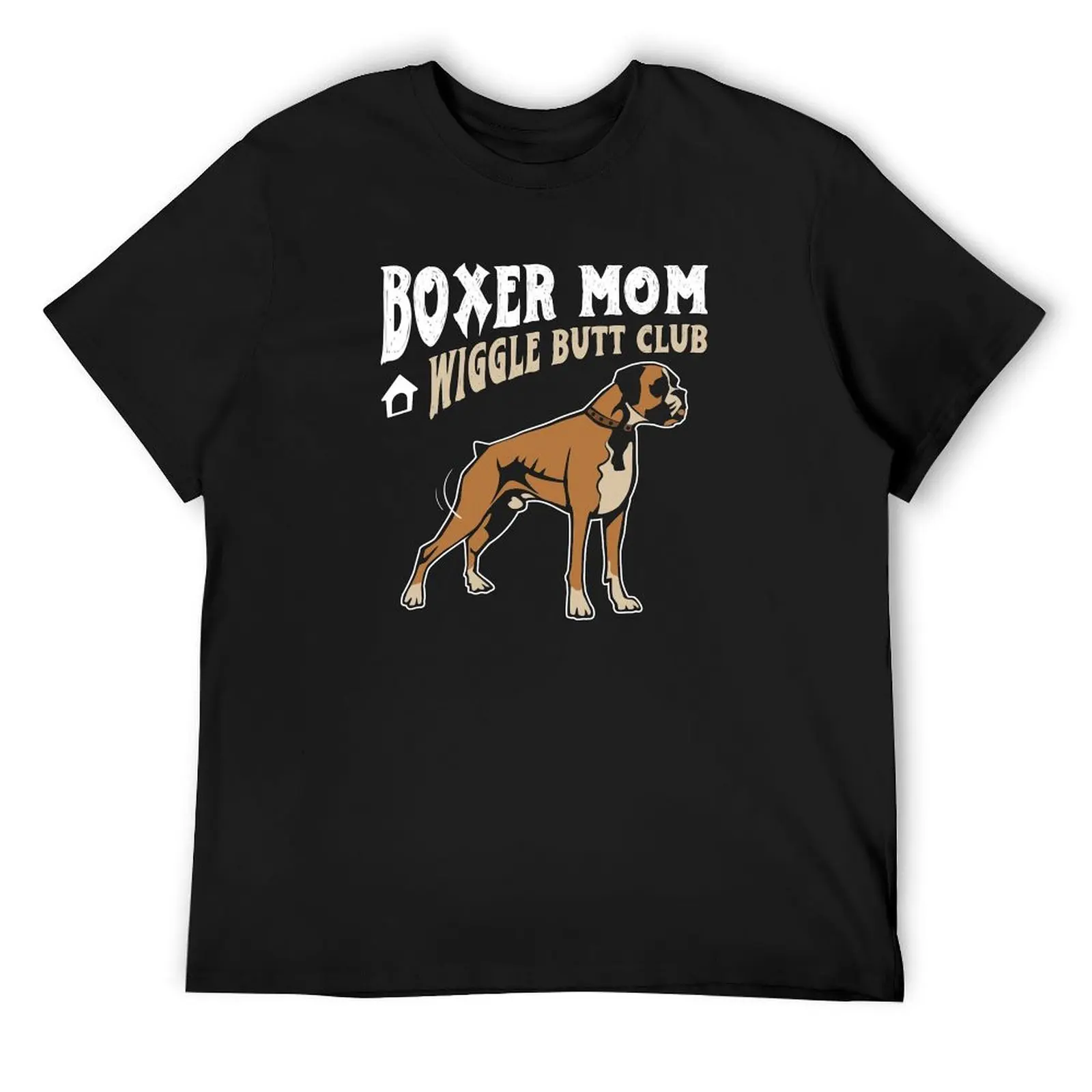 Boxer Mom Wiggle Butt Club design, Boxer design, Dog design graphic T-Shirt anime figures mens graphic t-shirts hip hop