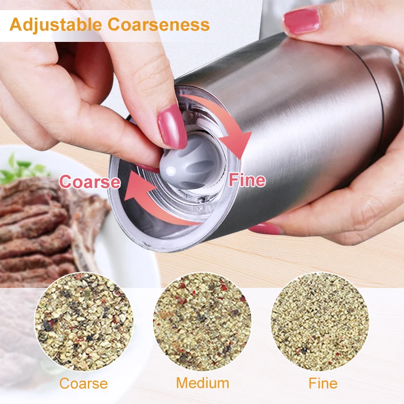 Electric Pepper Mill Herb Coffee Grinder,Automatic Gravity Induction,Salt Shaker,Grinders Machine,Herb Spice Pepper Mill Tools