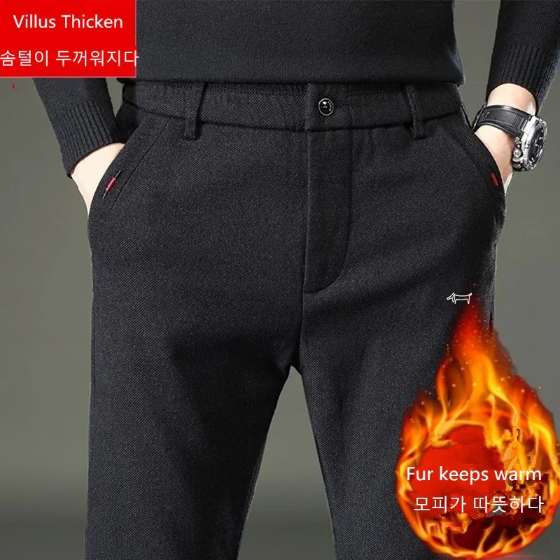 

Men's Winter Golf Pants Thicken Villus Warm Golf Trousers Elasticity Golf Wear Casual Sport Pant Fashion Casual Work Pant 골프웨어