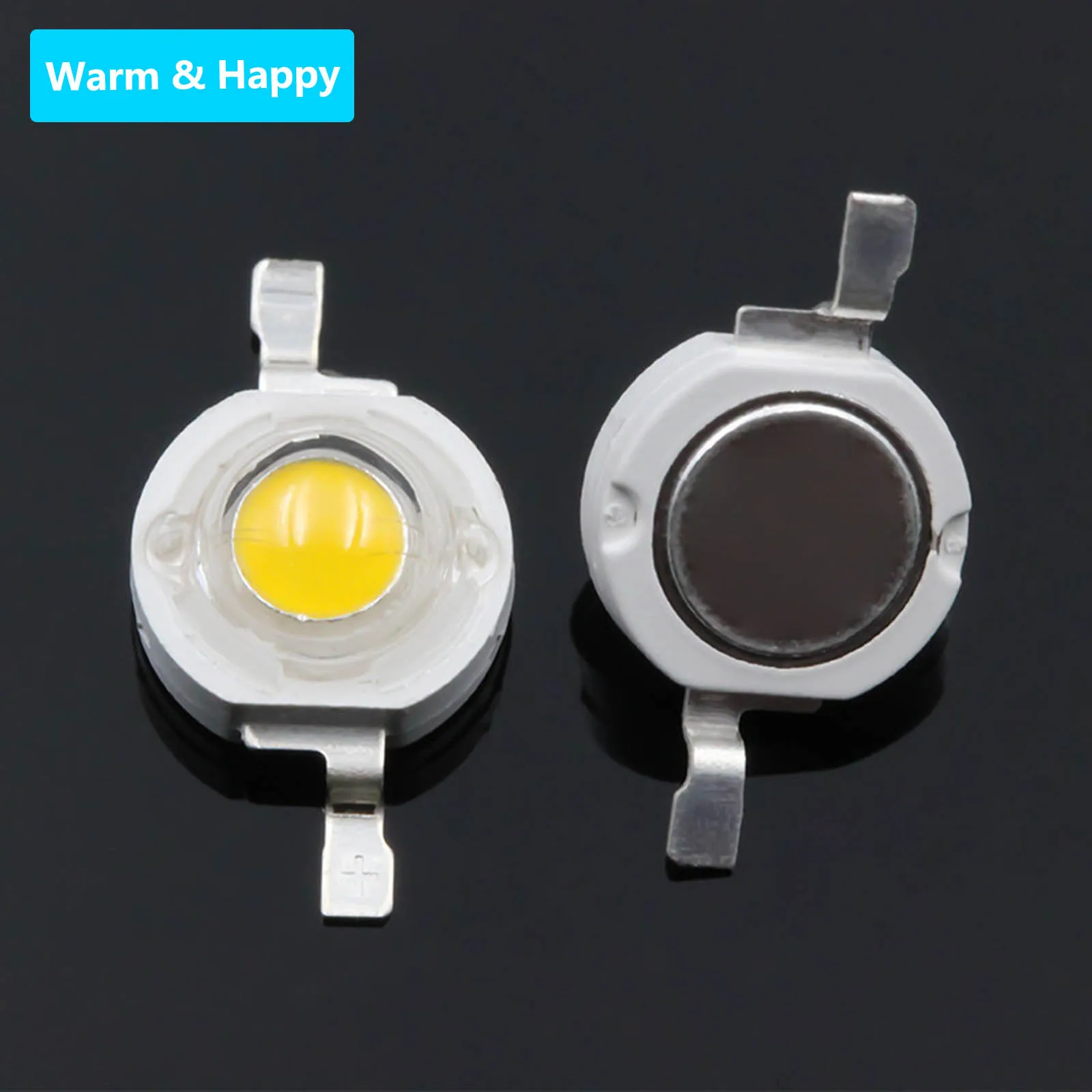 50pcs LED Beads 1W 3W DIY LED Headlights Lighting Power Supply 3V LED Cob Spotlights Tube Light Bulbs 3000K 4000K 6500K