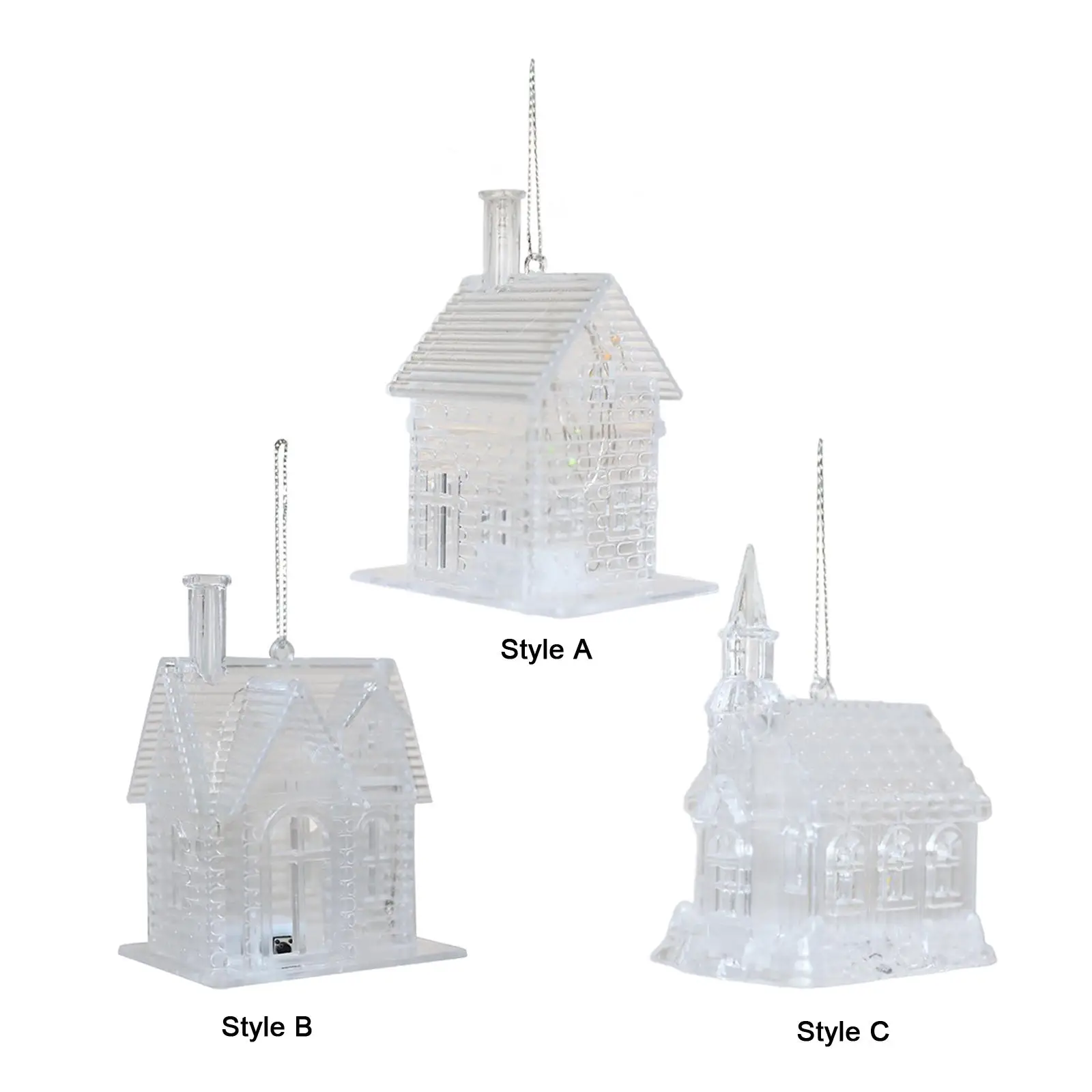 

Luminous Christmas House Xmas Hanging Ornament for Window Wedding Indoor