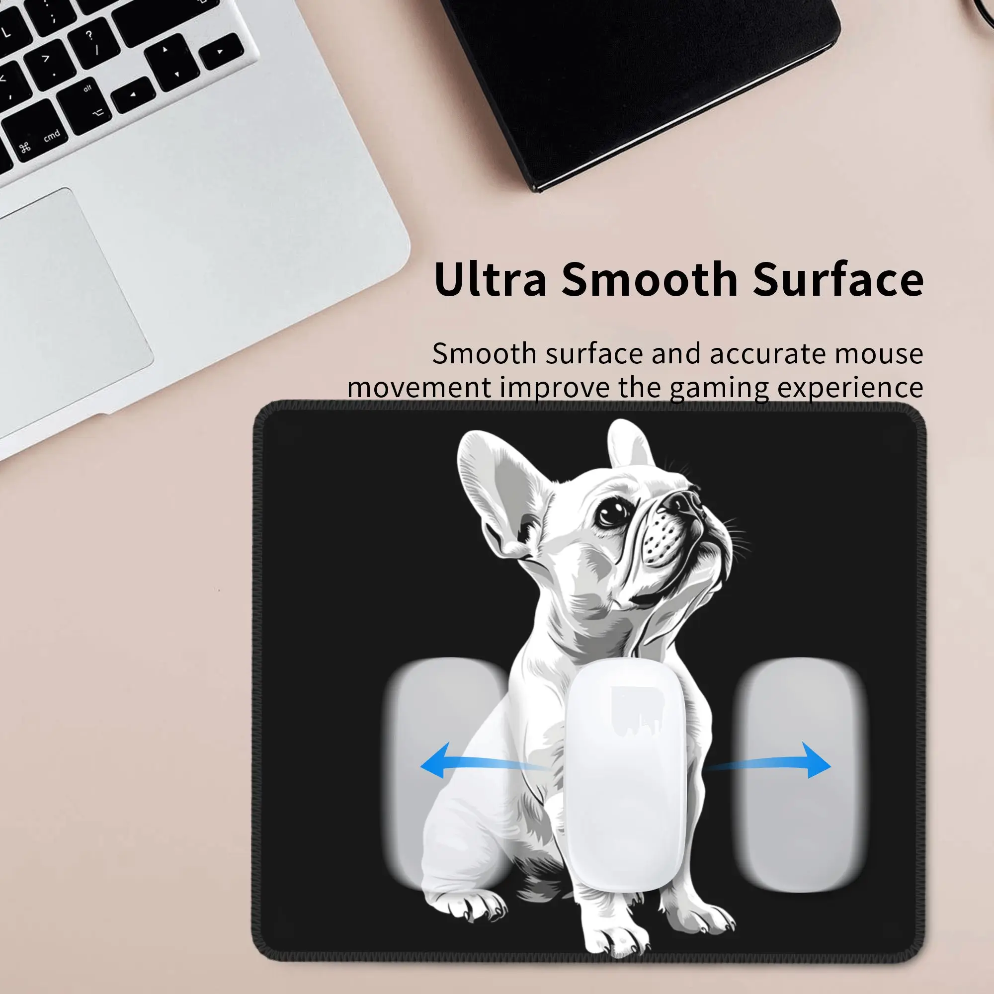 Cute French Bulldog Puppy Facial Mouse Pad Computer Keyboard Mouse Mat Gamer PC Laptop Desk Mat Office Accessories Table Mats