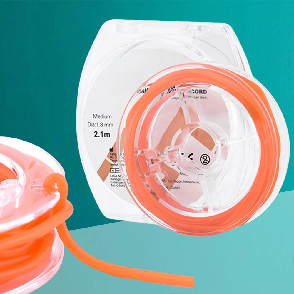 

Dental Rubber Dam Stabilizing Cord Elastic Wedges Clamps Sheets Barrier Line 2.1M Dia 1.8Mm Dentistry Materials Supplies