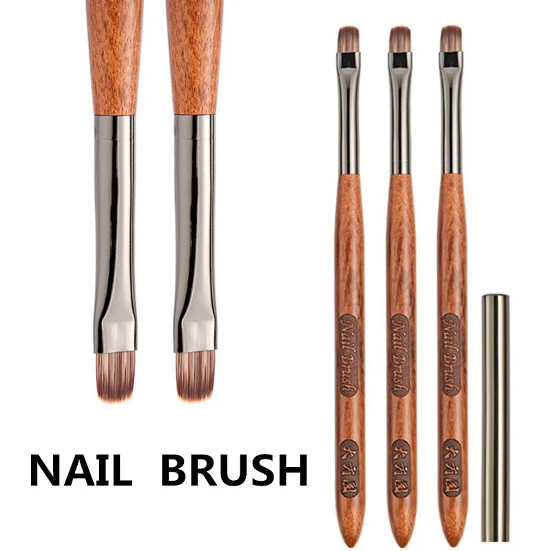 1/7 قطعة فرشاة قلم الأظافر مجموعة أحجام مختلفة مسمار الغراء العلاج بالضوء القلم مناسبة لصالون المهنية أو الاستخدام المنزلي فرشاة أظافر هلامية #3