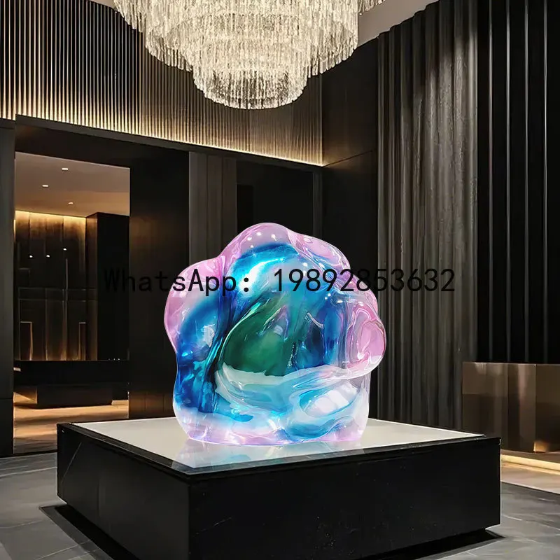 LYY حديقة المناظر الطبيعية الإبداعية الحجر الشفاف النحت الفني فندق العقارات الملحقات #4