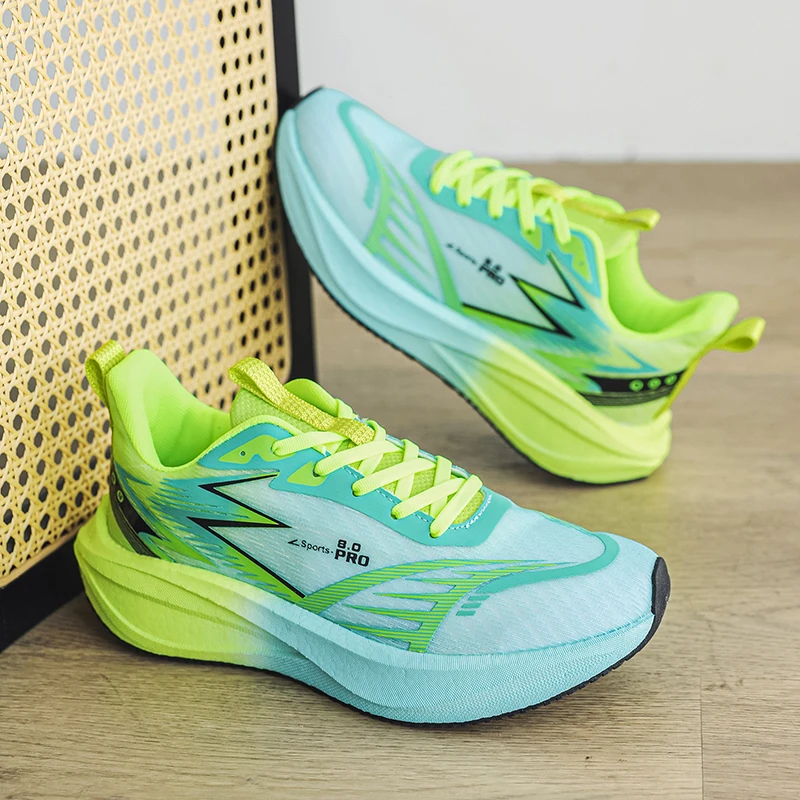 Men Carbon Plate Running Shoes Women Racing Marathon Sports Shoes Stable Rebound Shock-absorbing Training Sneakers Tennis Shoes