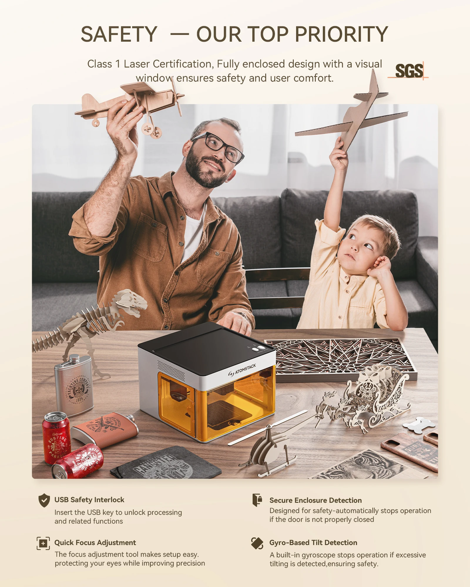 ATOMSTACK P1 5W + 1W Mini Draagbare Laser Graveermachine DIY Bluetooth Voor Hout Leer Dog Tag papier Plastic CNC Hoge Precisie