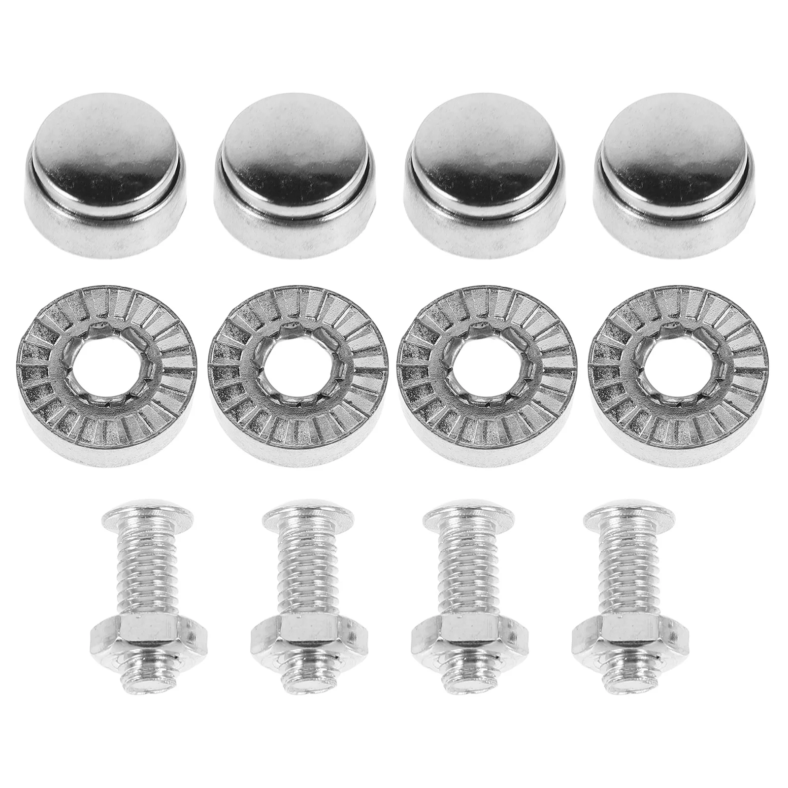 

License Bolts License Plate Screw Retainers Bulk Caps Kit Car Plate Screw Fasteners Stainless Steel Security Car Plates Hardware
