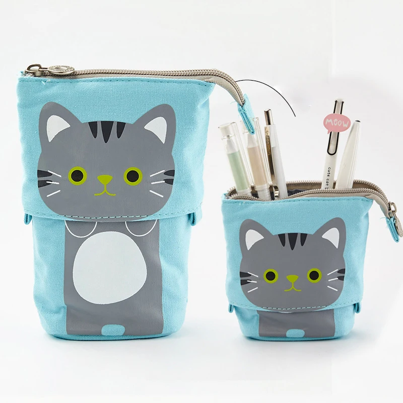 Animal Flexible Cute Pencil Cases Fabric Pencil Bag Pencil Case Box School Supplies Stationery Gift