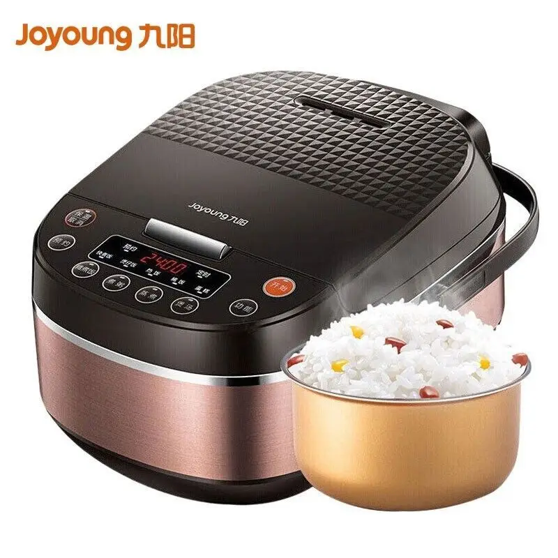 

Многофункциональная интеллектуальная рисоварка Jiuyang с функцией отложенного старта и антипригарным покрытием внутренней чаши.