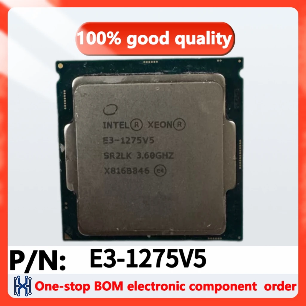 1pcs/LOT  XEON E3-1275V5 E3-1275 V5 3.60GHZ Quad-Core 8M Cache LGA1151 TPD 80W Desktop