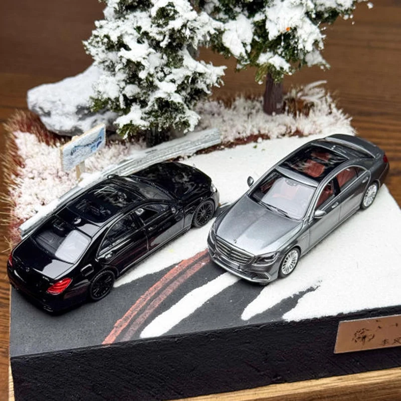 

KING МОДЕЛЬ 1:64 S65 AMG W222 Модель автомобиля из сплава Статическая коллекция Украшенные праздничные подарки Игрушки