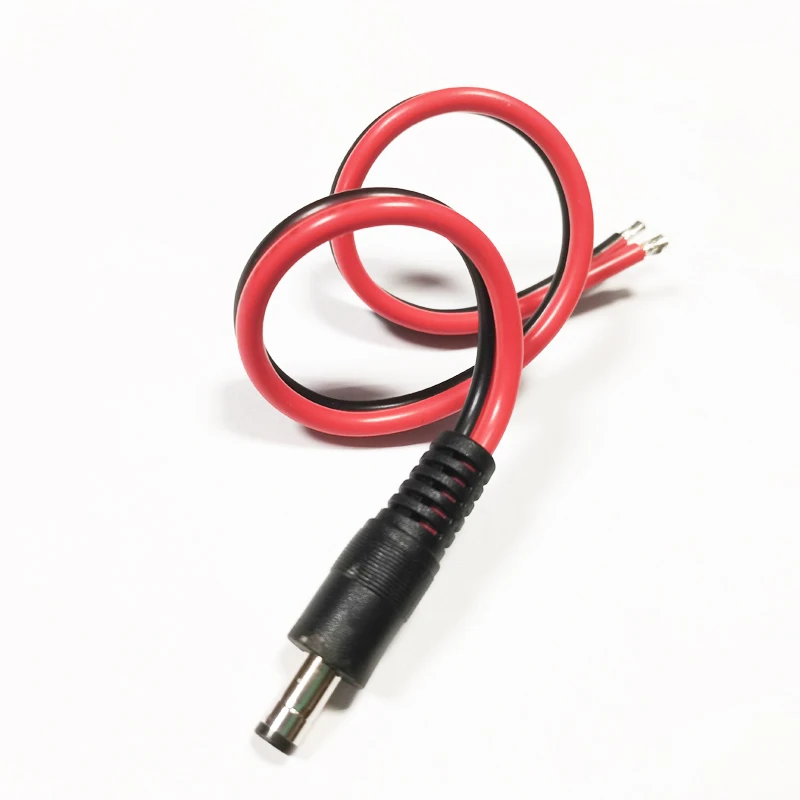 NCHTEK 14AWG DC 5.5x2.1mm 5.5/2.1 CCTV Power Charger DC Power Male Plug Cable About 30CM / 1PCS