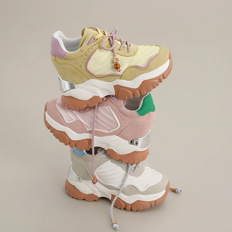 Height-increasing Daddy Shoes for Women, New 2026 Autumn Style, Thick Sole, Sporty and Casual Shoes