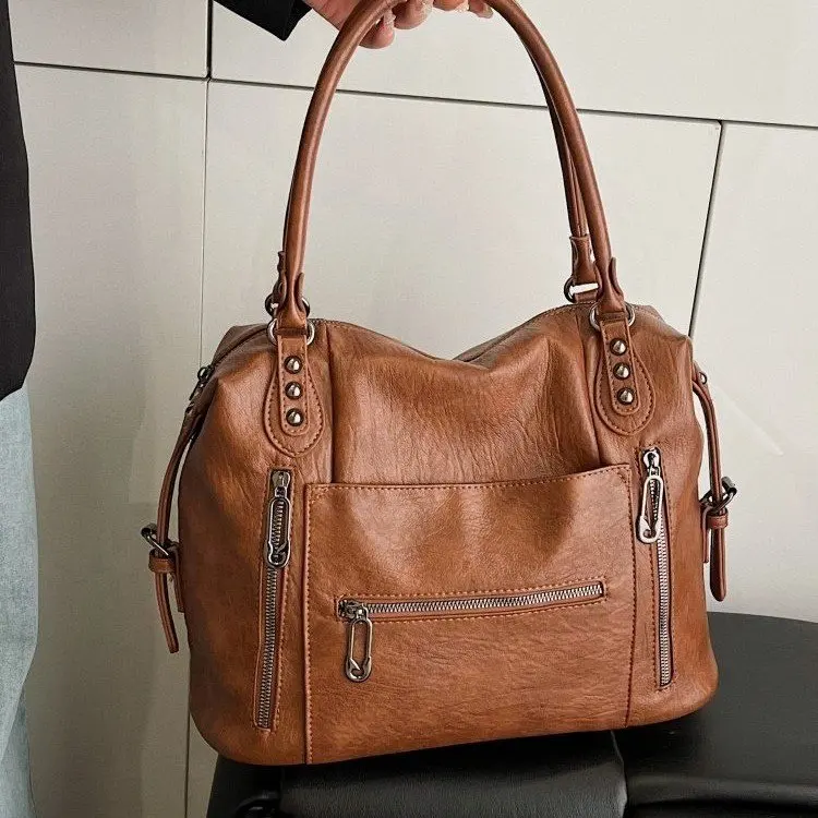 

‌Oversized Canvas Messenger Bag for Women 2025 High-End Commuting Tote Waterproof Office Bag Versatile Casual Crossbody Purse‌