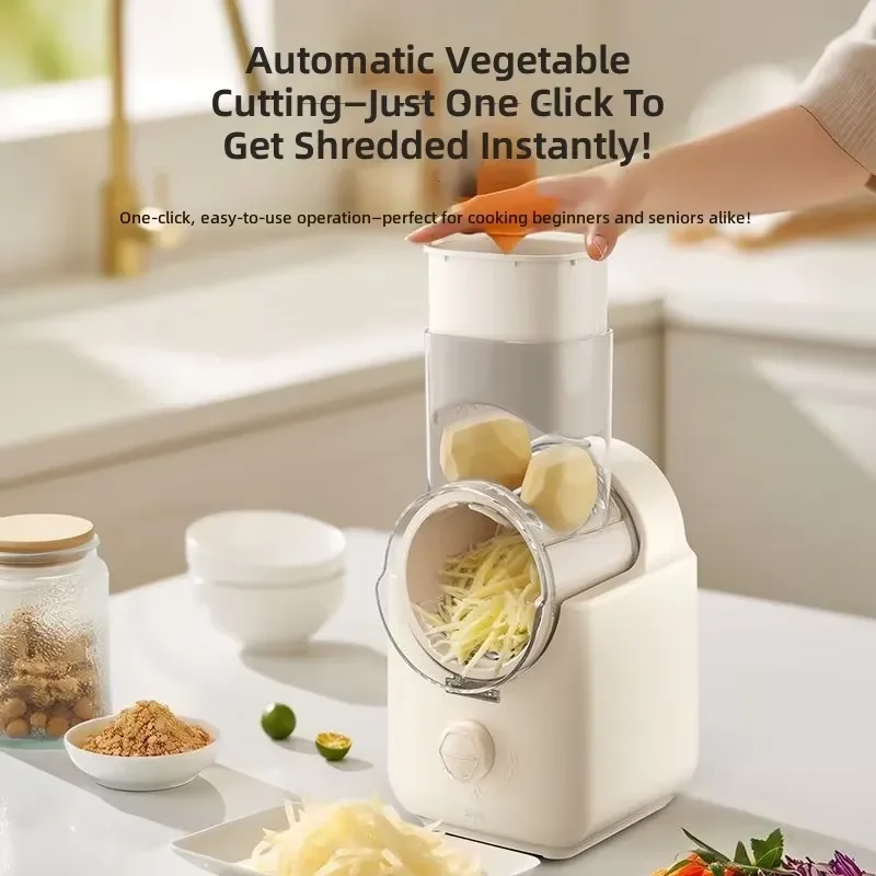 Najoo Electric Vegetable Slicer and Chopper for Meat Processing Plants, 5 Year Warranty, 220V, Slicing/Shredding/Cutting
