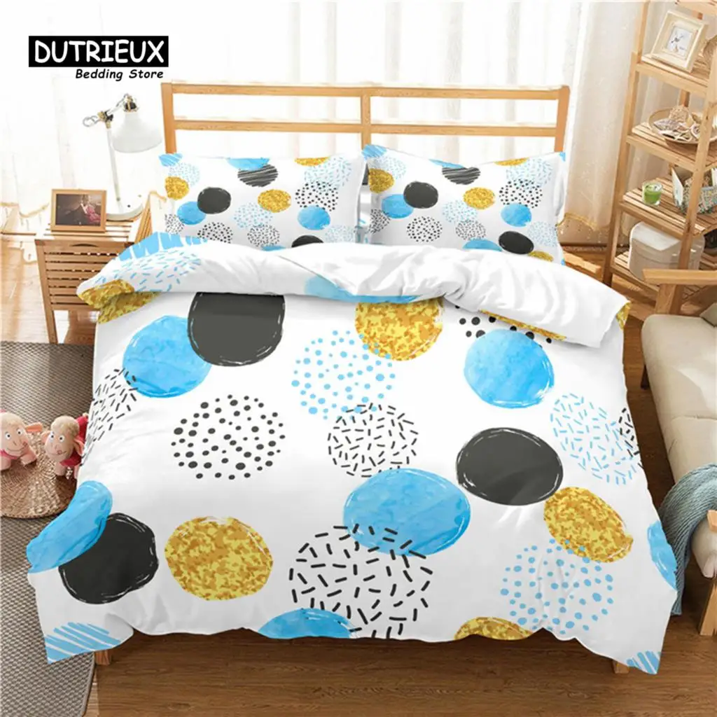 

Luxury 3D Geometry Dots Print Home Living Comfortable Duvet Cover Set Pillowcase Bedding Set Queen and King EU/US/AU/UK Size