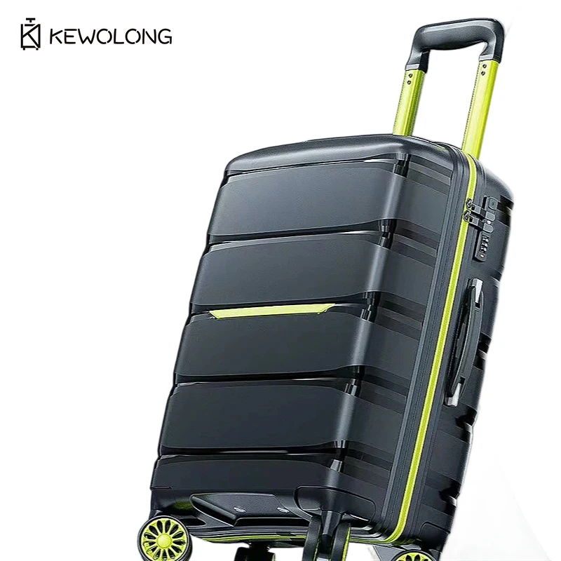 

Ultra Light Impact Resistant PP Spinner Suitcase, Fashion Trolley Luggage with TSA Lock, Durable Travel Suitcase, Fast Shipping