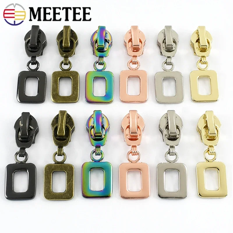 

10-50Pc Meetee 5# Nylon Zipper Slider for Zippers Repair Kit Bag Closure Zip Puller Pocket Clothing Zips lock Sewing Accessories
