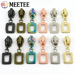 10-50Pc Meetee 5# Nylon Zipper Slider for Zippers Repair Kit Bag Closure Zip Puller Pocket Clothing Zips lock Sewing Accessories