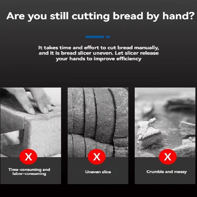 

Электрическая машина для нарезки хлеба и ветчины для пекарни, коммерческий резак для багетов и тостов, регулируемая малая хлеборезка