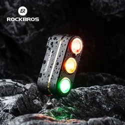 ROCKBROS Smart Bicycle Rear Light IP64 Waterproof Type-C Charging Brake Sensing Tail Light Night Cycling Light Bike Accessories