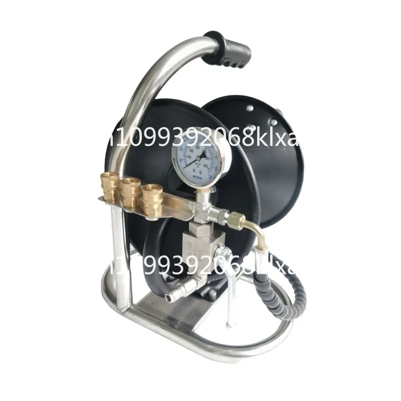 

Portable high-pressure pipe reel, dredging hand reel, pipe retractor, high-pressure storage rack