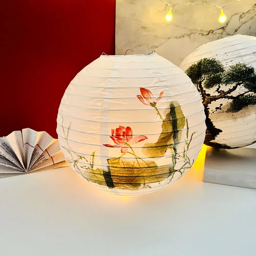 

Hanfu matching Temple Fair Decoration Mid-autumn Festival National Day Round Lamp Paper Lantern Lampshade Flower Lantern