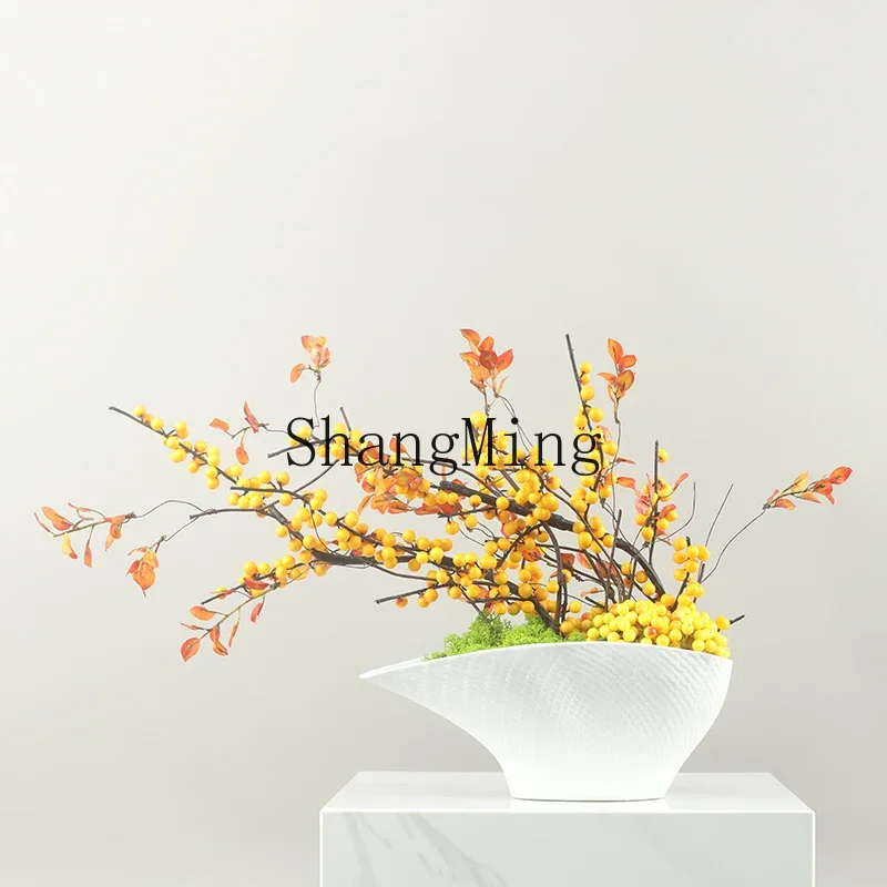 

CLL Simulation Flower Art Fa Cai Fruit Ornament Living Office Front Desk Soft Decoration Styling Flower Arrangement
