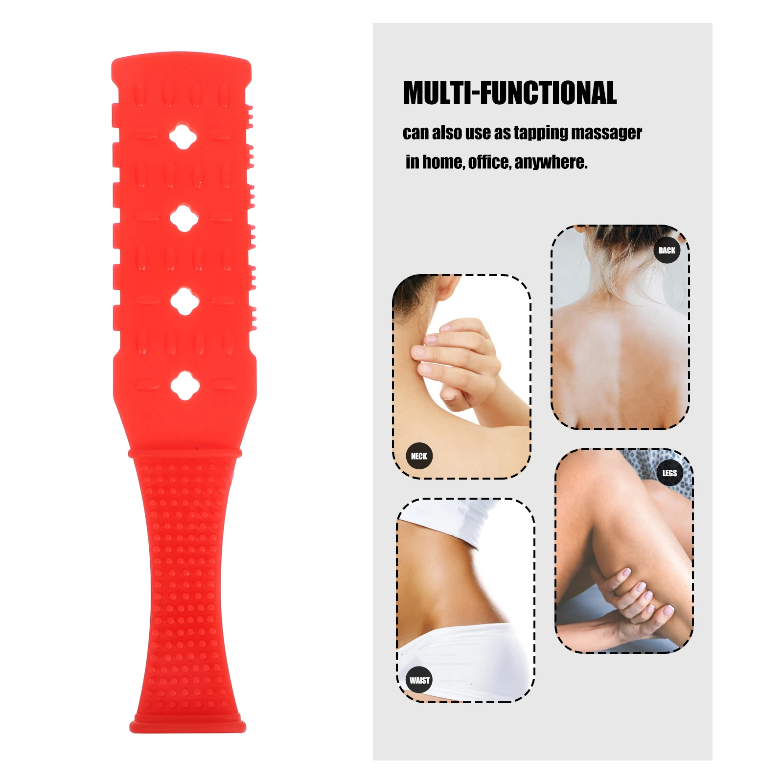 

2 шт. удлиненный 4-отверстий меридианный массажер-палка портативный инструмент для спины, шеи, плеч, бедер, ног, массажная летучая мышь