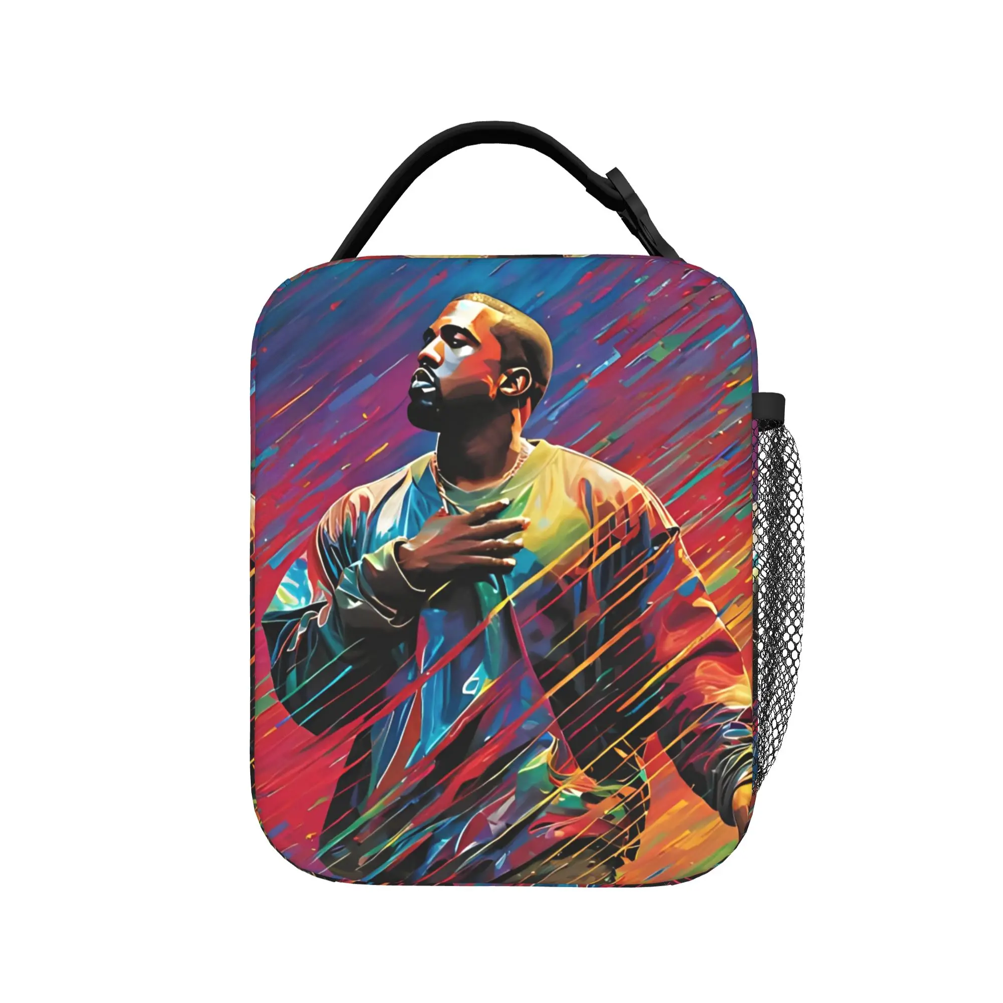 Love Yourself Kanye West Insulated Lunch Bags Large Meme Rap Style Reusable Cooler Bag Tote Lunch Box Work  Travel Bento Pouch