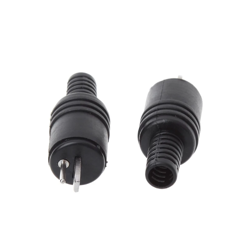 LXAF 10pcs Accessories Cable Solder HIFI Speaker Adapter Black Screw Terminals Tools DIN Plug 2 Pin  Male Mini Connector