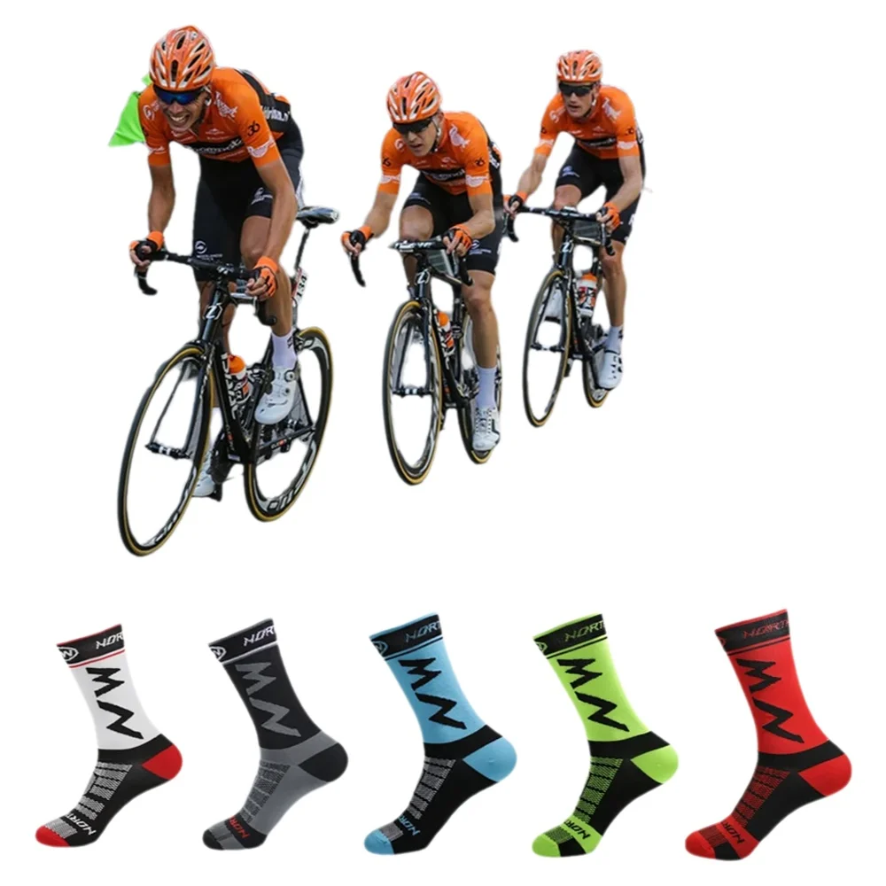 AliExpress NONE 1/5pairs Professional Cycling Socks Breathable Sweat Absorbing Football Basketball Socks Quick Dry Elastic Training Socks
