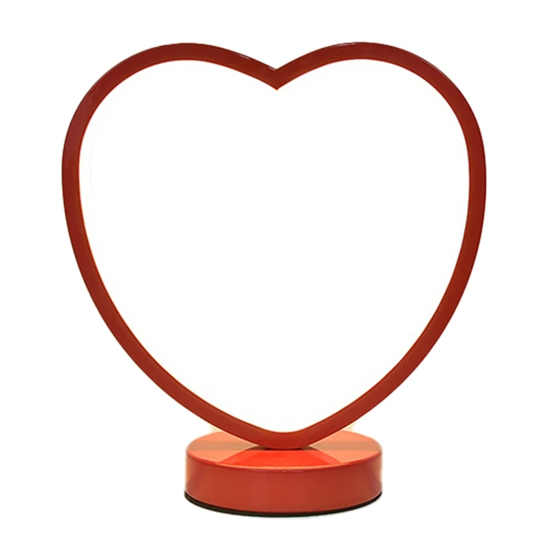 Heart Shape Desk Lamp For Wedding Red LED Table Lamp Stepless Dimming Bedroom Bedside Lamp Night Light