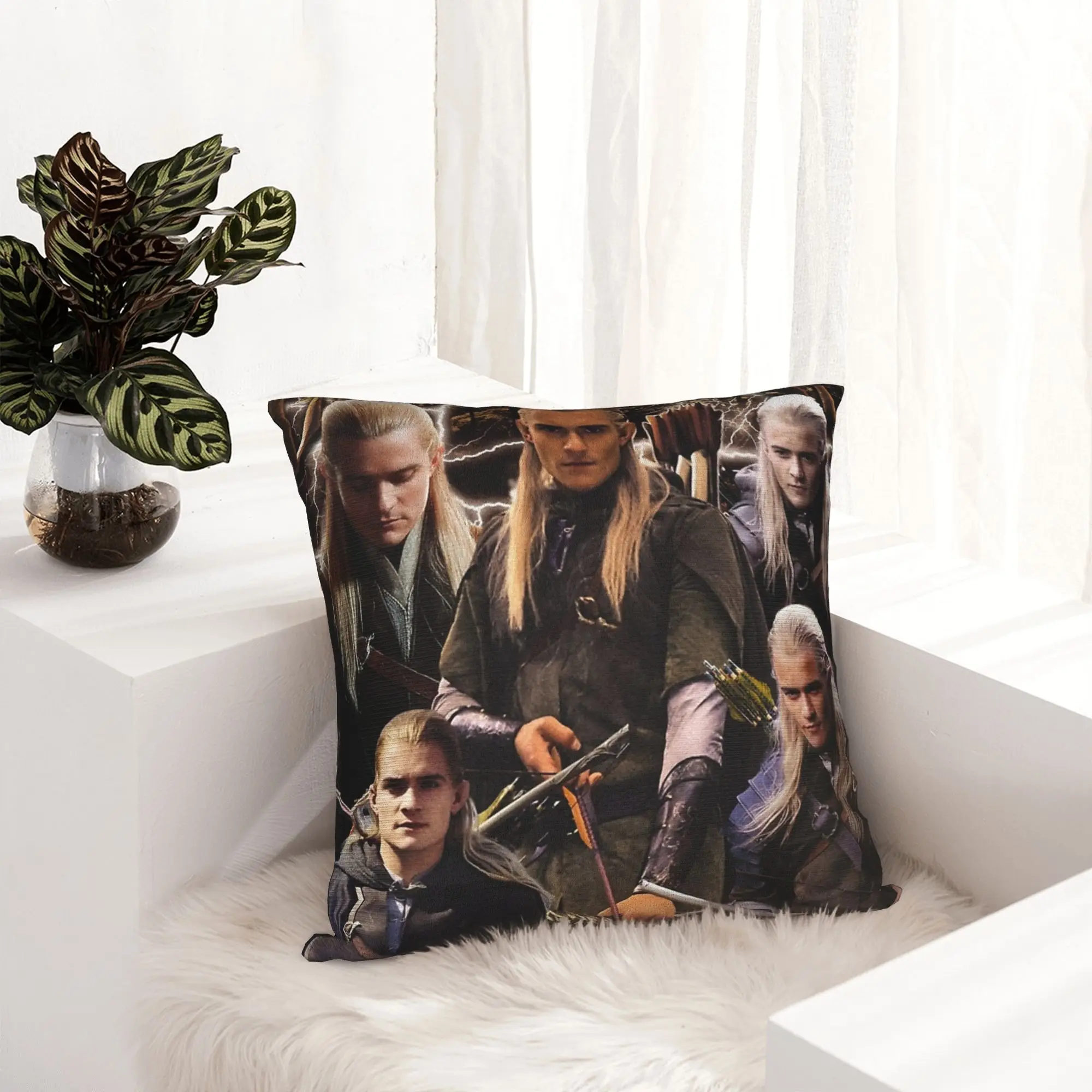 L-Lords Of The R-Rings Legolas Kissenbezug, bedruckter Polyester-Kissenbezug, Dekoration, Dekokissenbezug für Zuhause