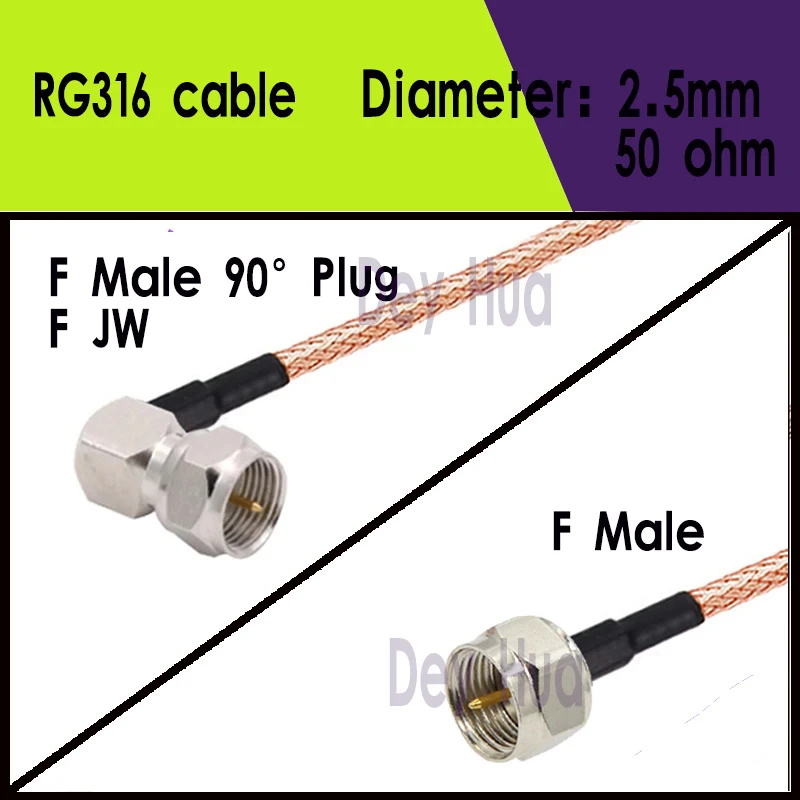 

FJW/FJW RF соединитель RG316 F штекер к F штекер полностью медный высокочастотный соединитель под прямым углом 90 градусов F штекер