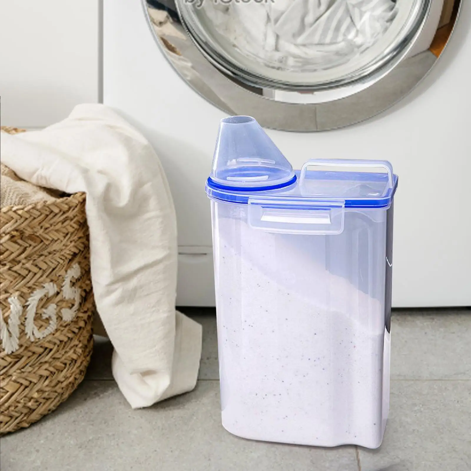 Laundry Powder Storage Container, Laundry Soap Dispenser, 4L Multipurpose for Laundry