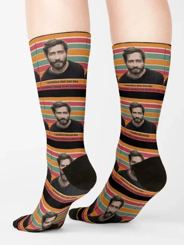 Jake Gyllenhaal _i Promise That One Day Socks Stockings compression halloween ankle floor Men's Socks Women's