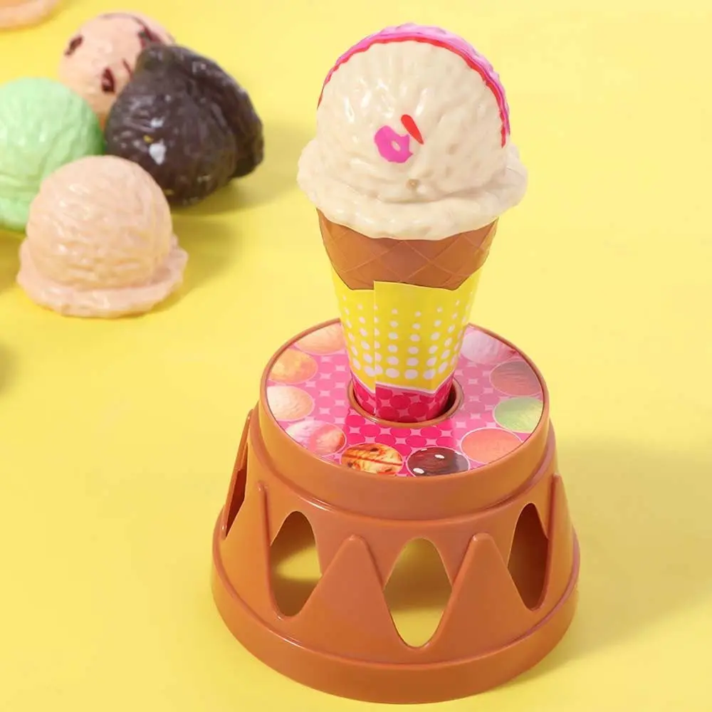 เกมไอศกรีมของหวาน ฝึกสมดุลแบบมอนเตสซอรี่ จำลองครัวไอศกรีม สีสันสดใส เรียนรู้การซ้อนไอศกรีม ฝึกสมดุล