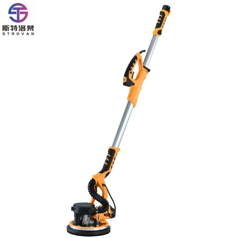 220V Electric DIY Industrial Polishing Sander with Long Pole Double Lamp Belt Wall Sandpaper Putty Tool Home Use Sanding Machine