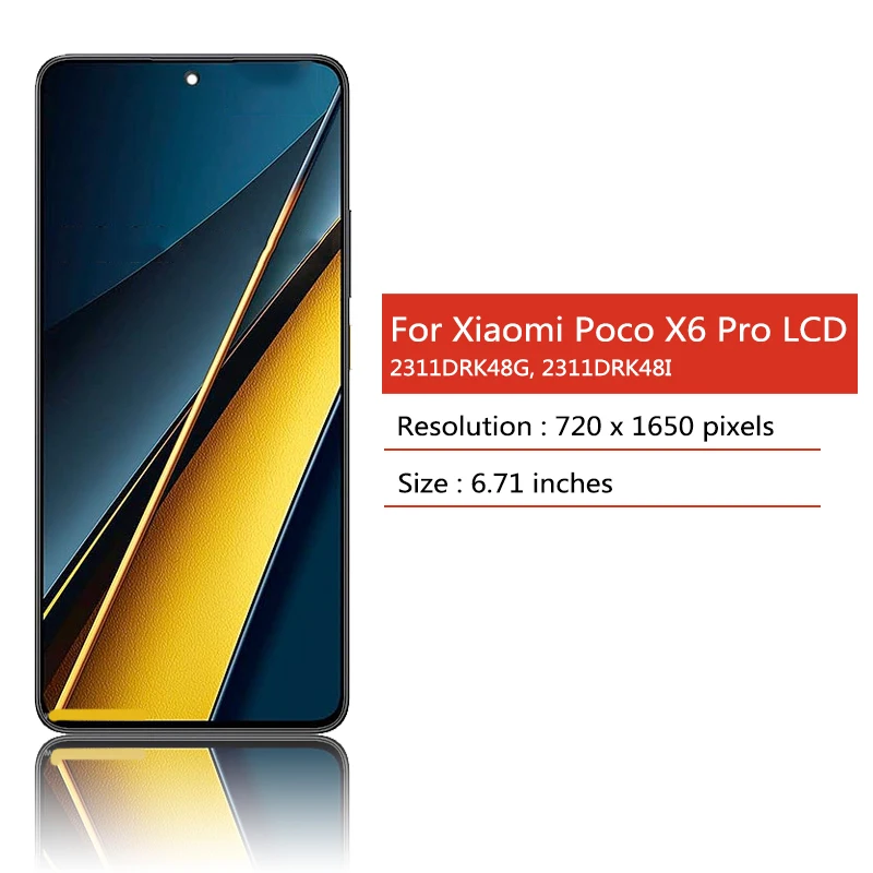 Imagem -02 - Montagem Digitalizadora Lcd Touch Screen Amoled 6.67 Xiaomi Poco x6 Pro X6pro 5g 2311drk48g Redmi K70e K70e 2311drk48c