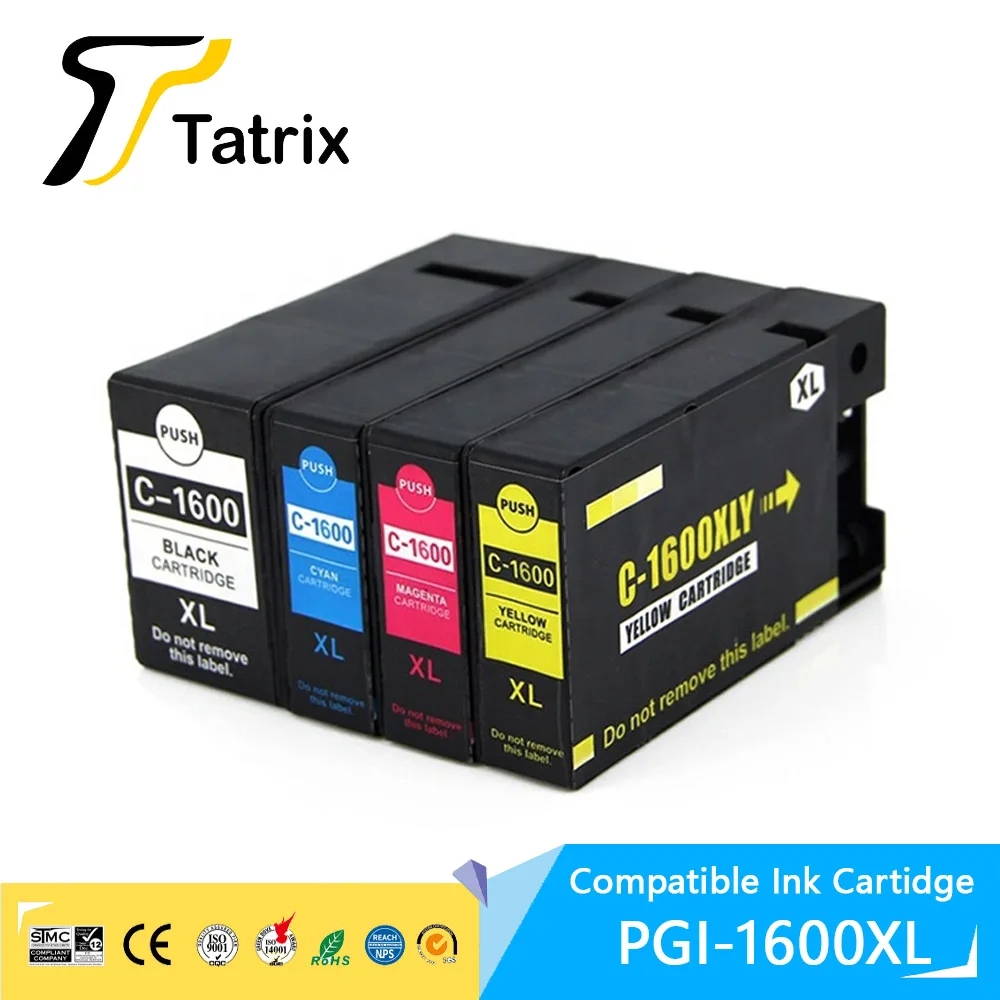 

Чернильный картридж Tatrix PGI1600 XL CANON 1600 совместимый с принтером canon MAXIFY MB2060 MB2160 MB2060/MB2160/MB2360/MB2760