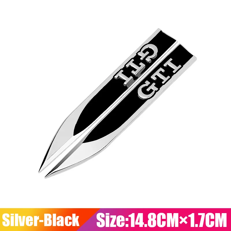 2 Stück Auto 3D Metall Seitenemblem Kotflügel Aufkleber Zubehör für VW Golf Tiguan T-Roc Polo Passat ID.4 T-Cross ID.3 Taigo