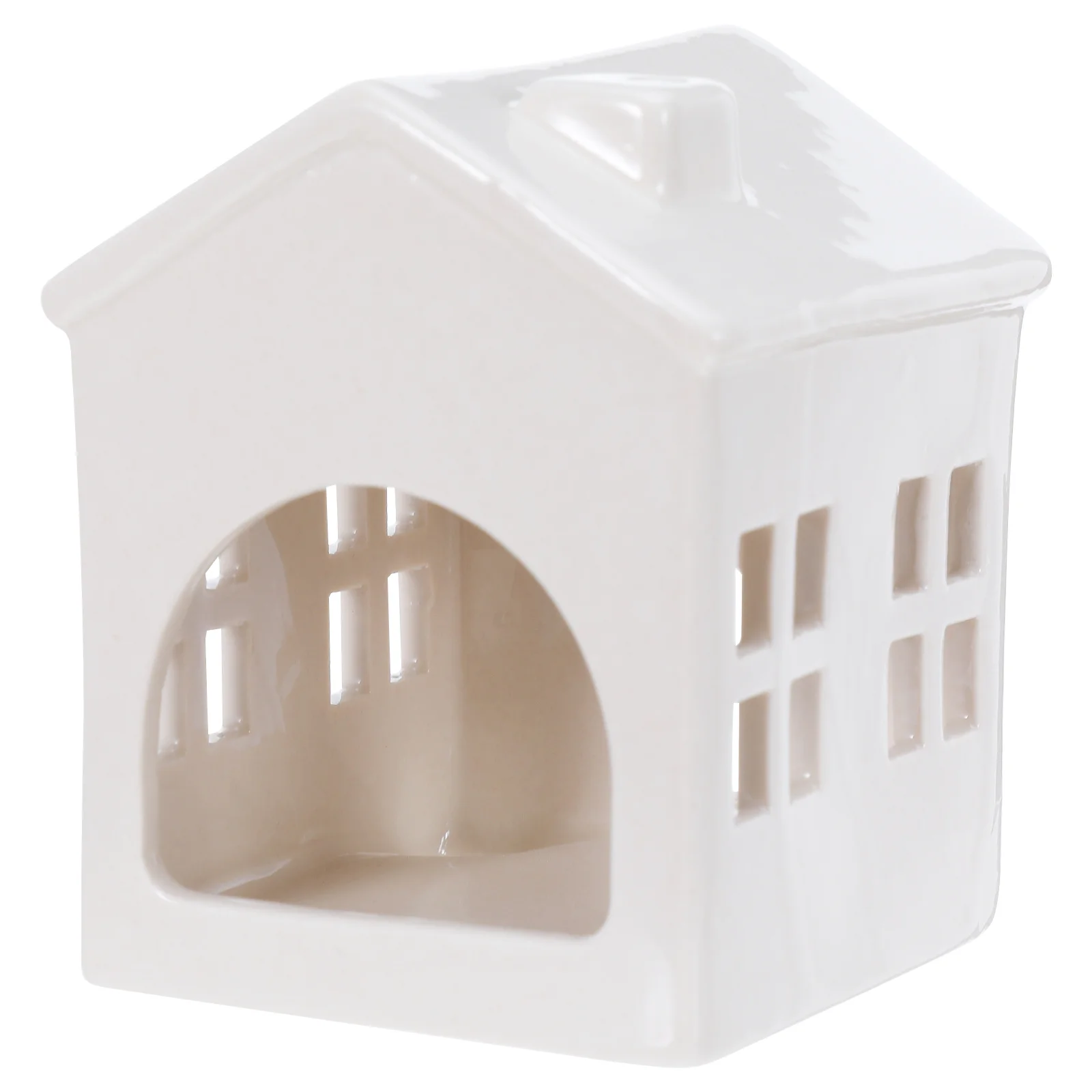 

Ceramic Shaped Tealight Holder Hollow Design Nordic Candlestick Decor for Coffee Table Centerpiece Farmhouse Christmas