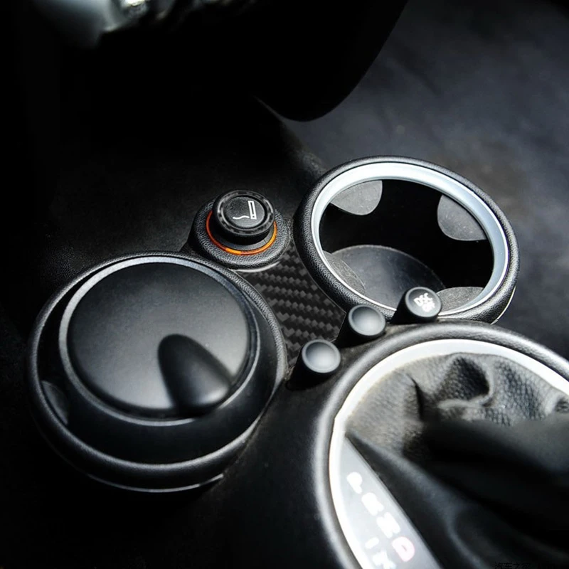 Car Soft Carbon Fiber Sticker for Mini Cooper R56 Clubman R55 Convertible R57 Central Control Cigarette Lighter Sticker Trim